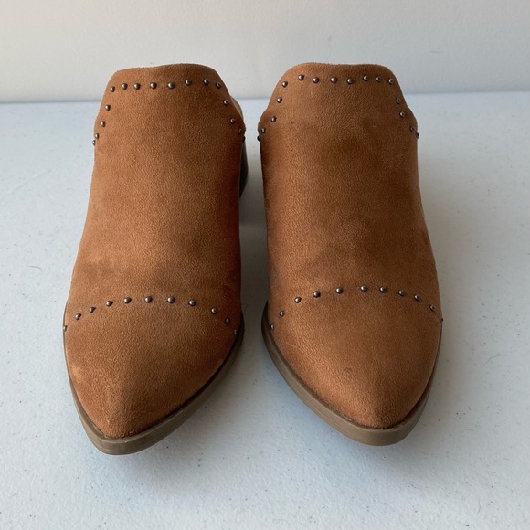 Tan Studded Suede Mules - Picture 3 of 4